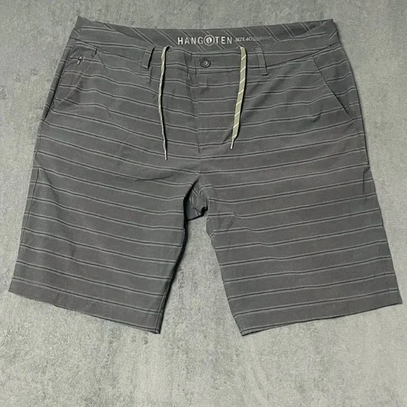 Hang Ten Shorts Hang Ten Mens Hybrid Casual Activewear Striped
